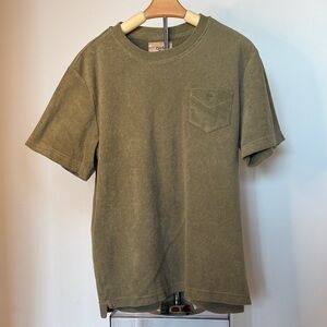 OAS Olive Men's Velour Short Sleeve Tee